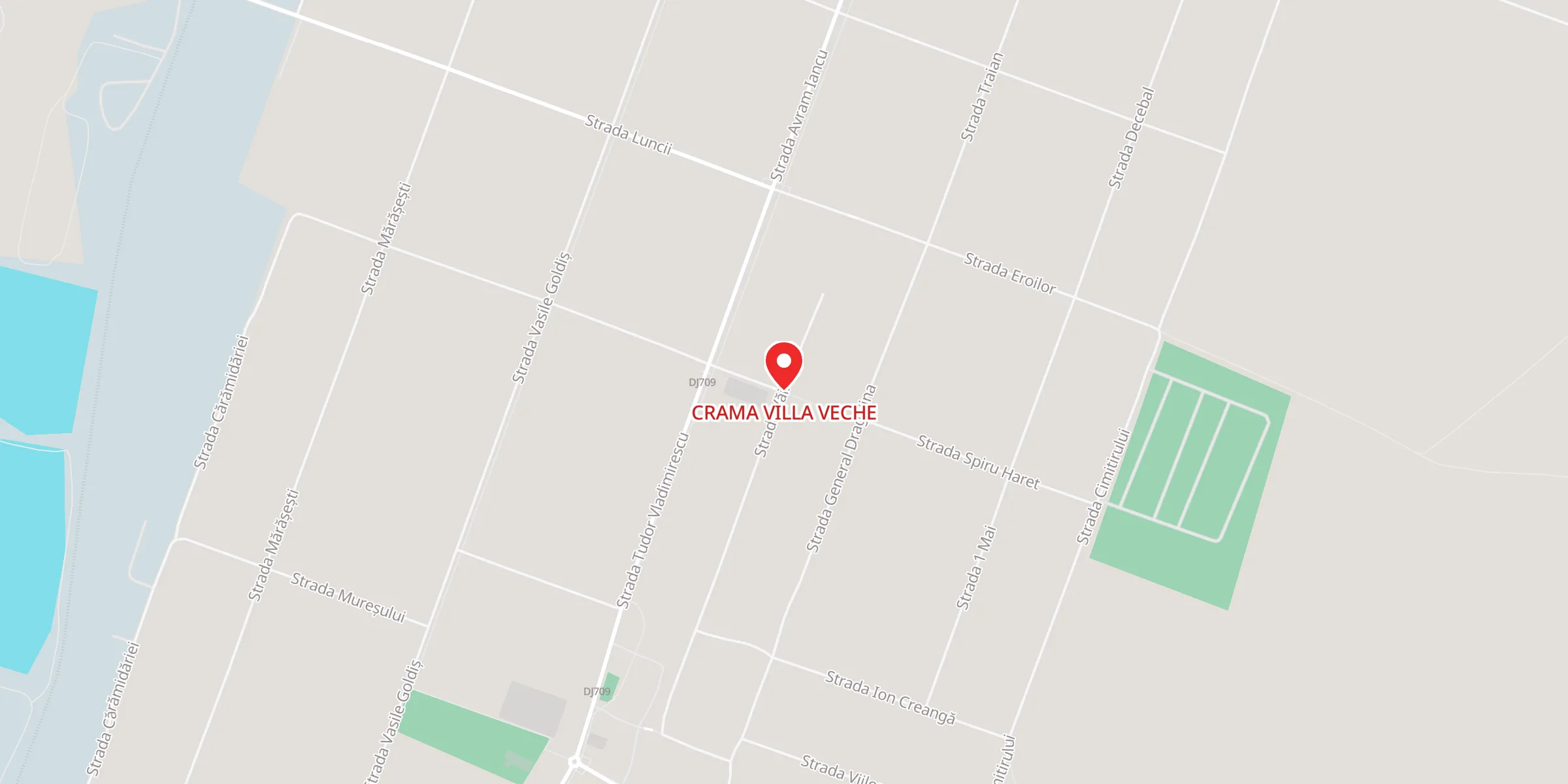 Hartă a locației CRAMA VILLA VECHE, Strada Spiru Haret nr. 68, Șiria, județul Arad