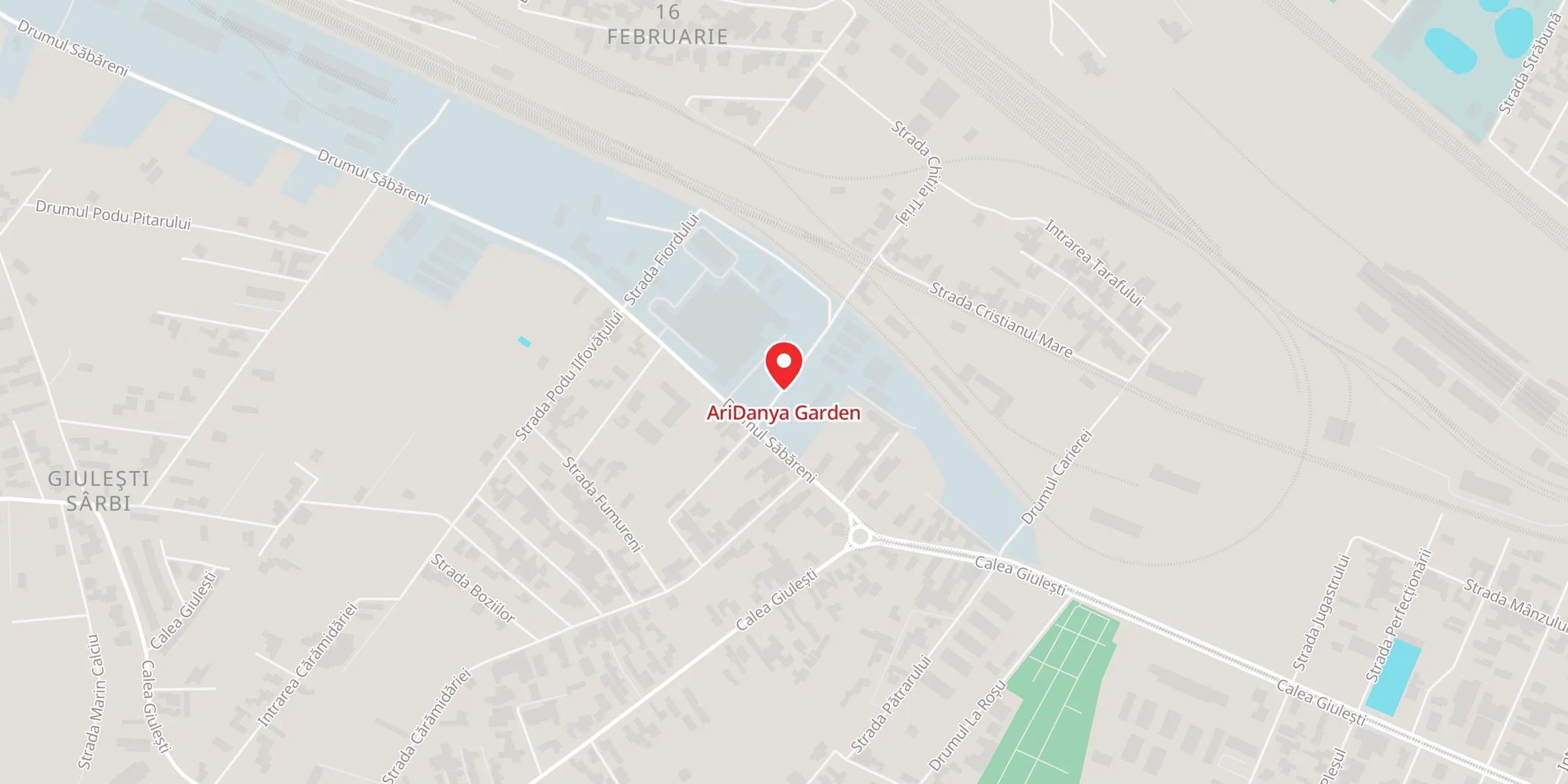Hartă a locației AriDanya Garden, Strada Chitila Triaj nr. 2, Sector 6, București