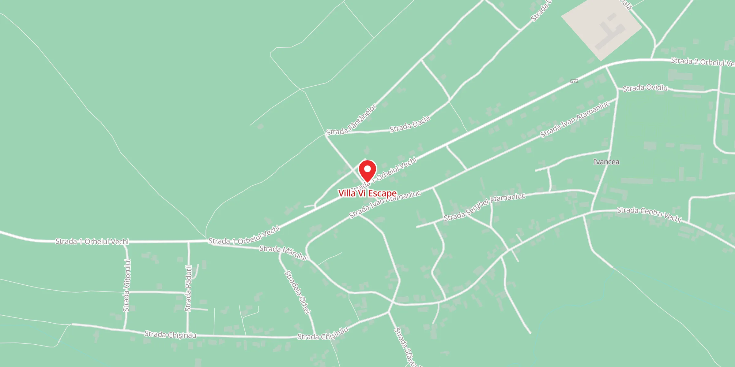 Hartă a locației Villa Vi Escape, Butuceni, Orheiul Vechi, raionul Orhei, Republica Moldova