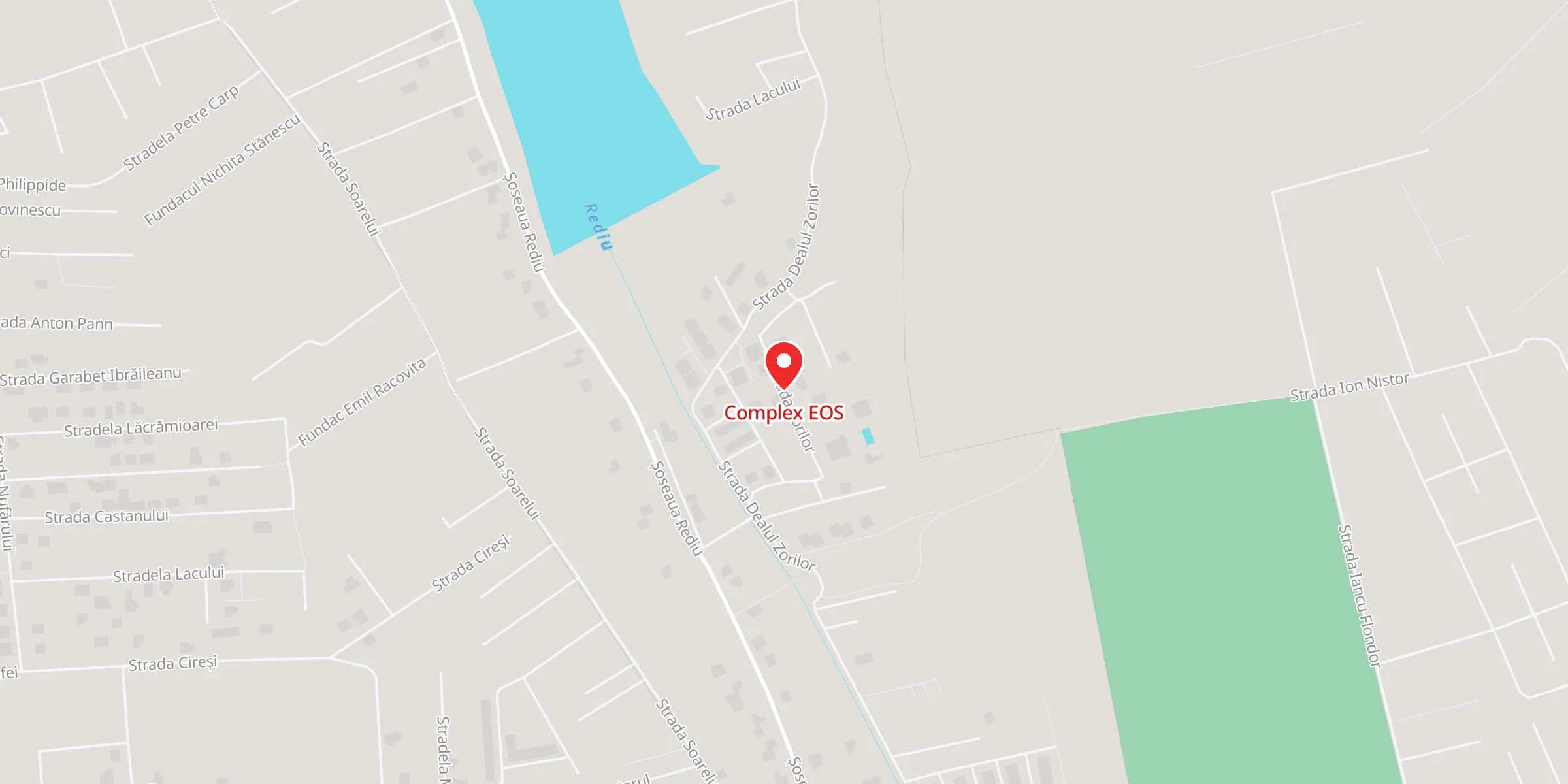 Hartă a locației Complex EOS, Str. Zorilor nr. 6, sat Rediu, com. Rediu, jud. Iași