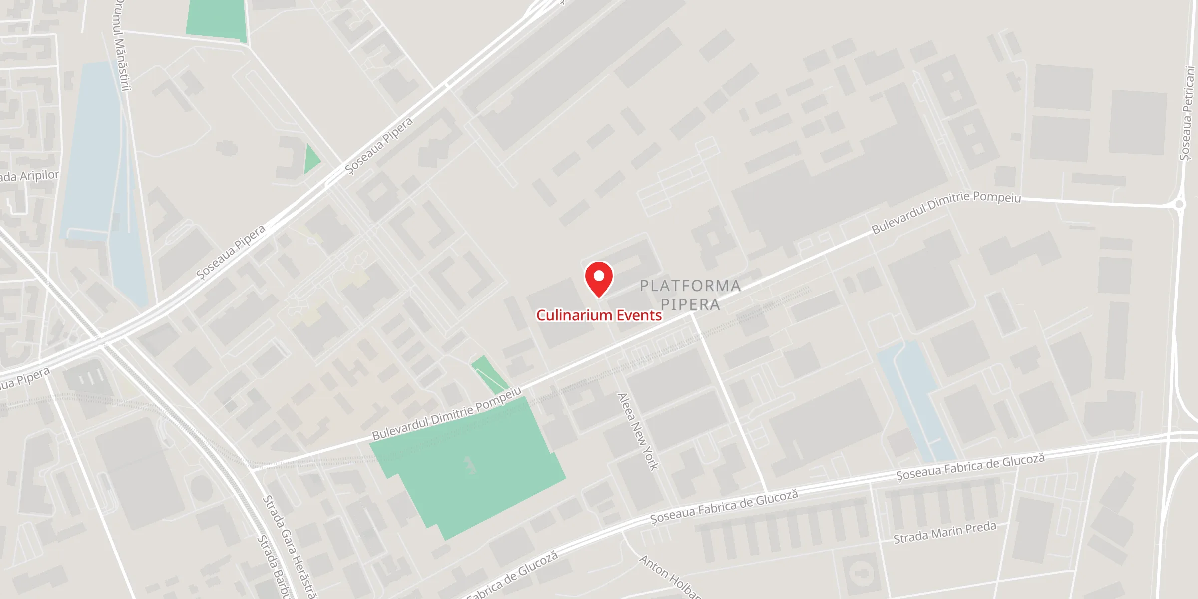 Hartă a locației Culinarium Events, Bd. Dimitrie Pompeiu nr. 5-7, Hermes Business Campus, clădirea C, sector 2, București