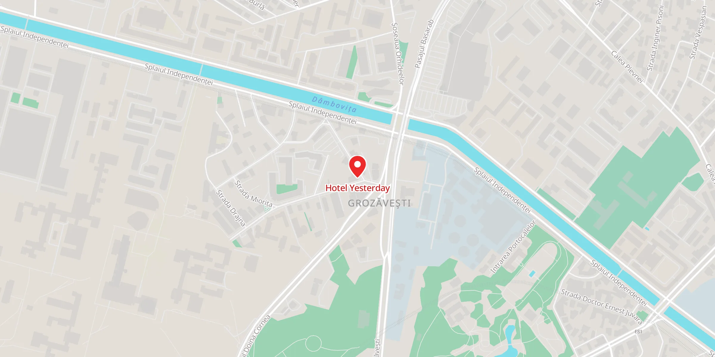 Hartă a locației Hotel Yesterday, Economu Cezărescu 8, București