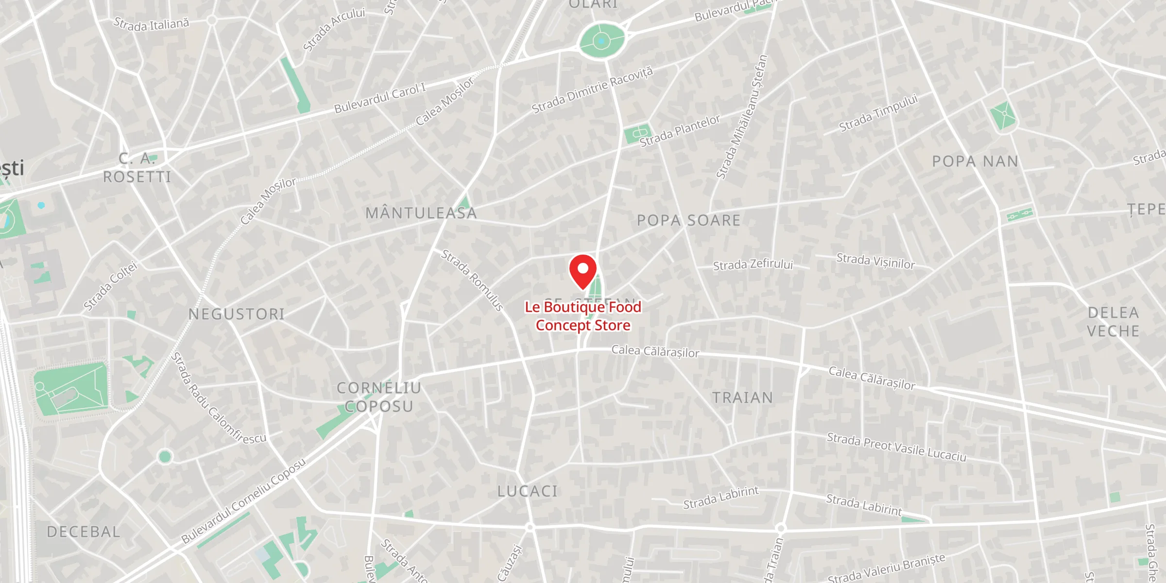 Hartă a locației Le Boutique Food Concept Store, Strada Sfântul Ștefan 13, București