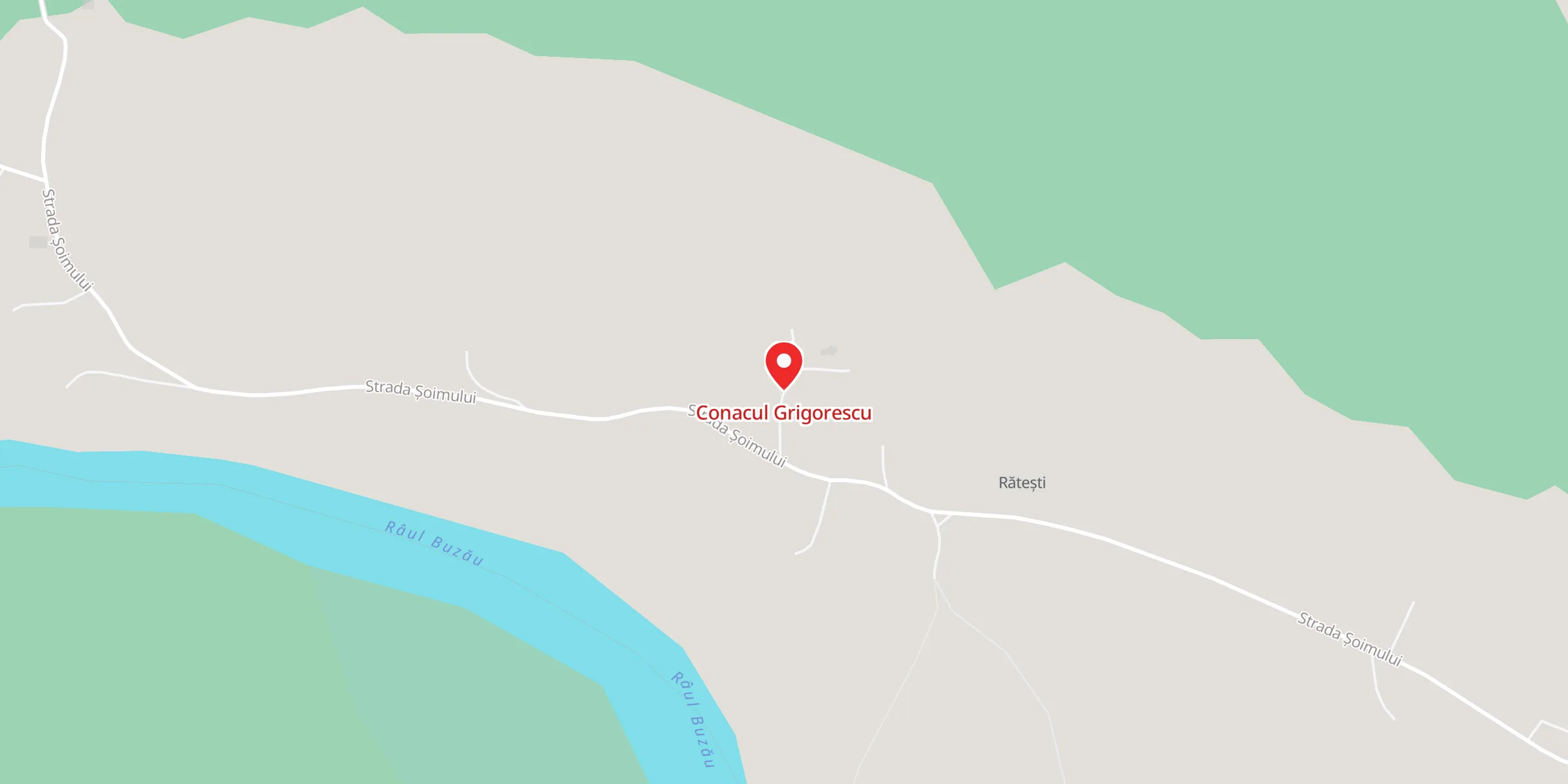 Hartă a locației Conacul Grigorescu, Str. Bisericii nr. 76, sat Rătești, com. Berca, jud. Buzău