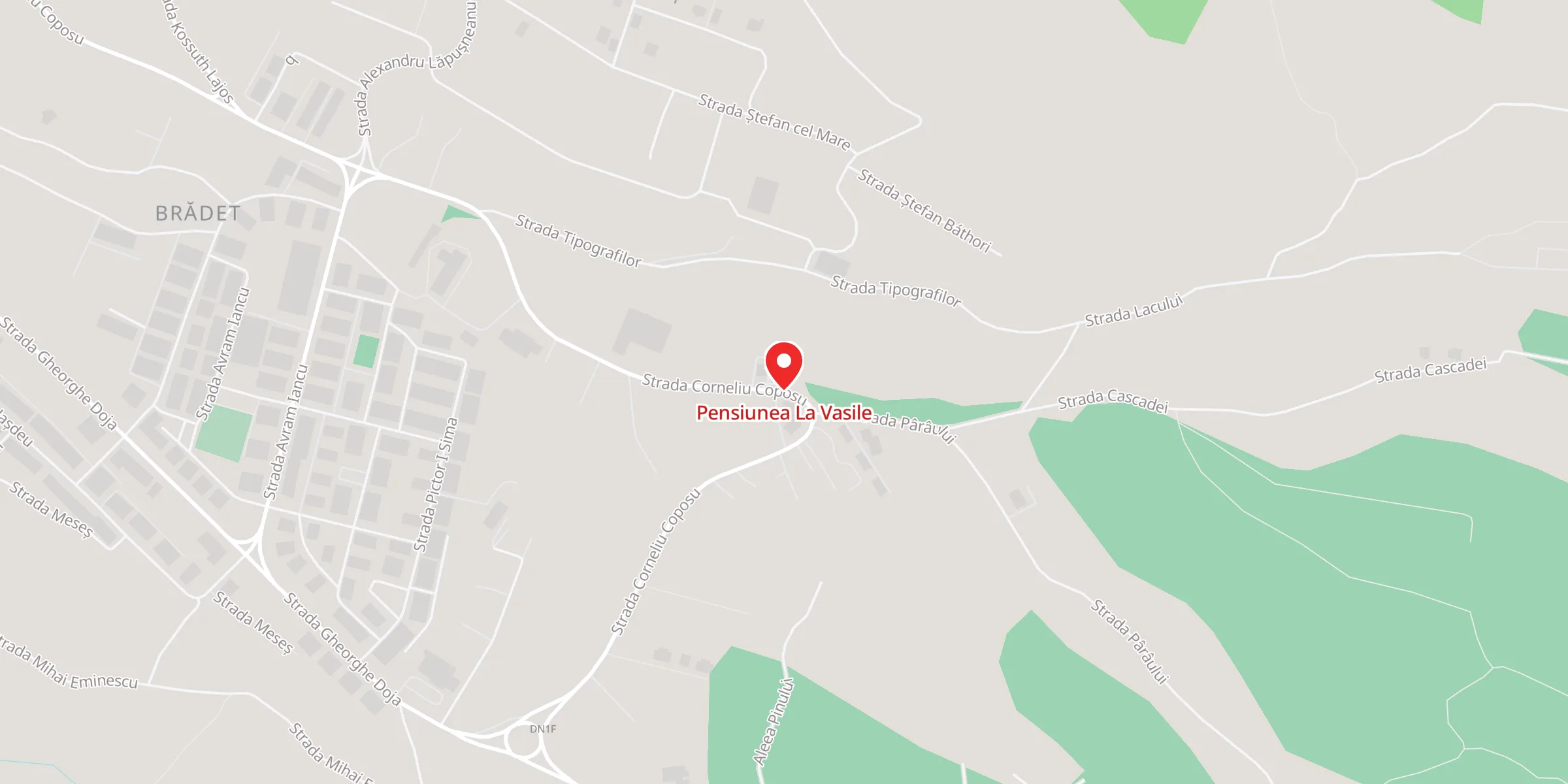 Hartă a locației Pensiunea La Vasile, Strada Corneliu Coposu 115, Zalău, Județul Sălaj