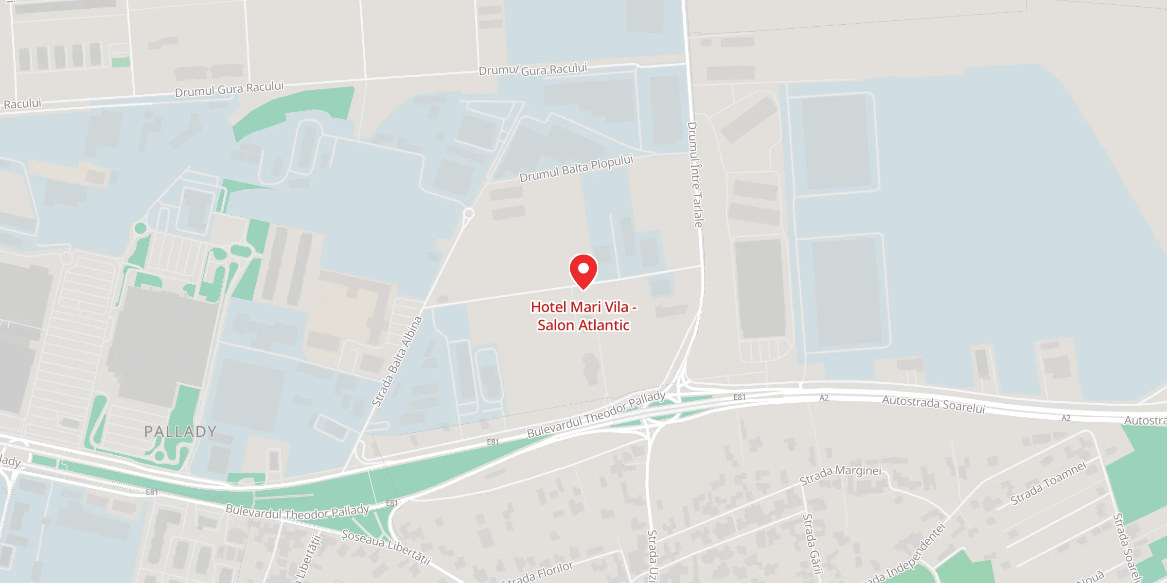 Hartă a locației Hotel Mari Vila - Salon Atlantic, Strada Balta Doamnei, Nr. 44-50, Sector 3, București