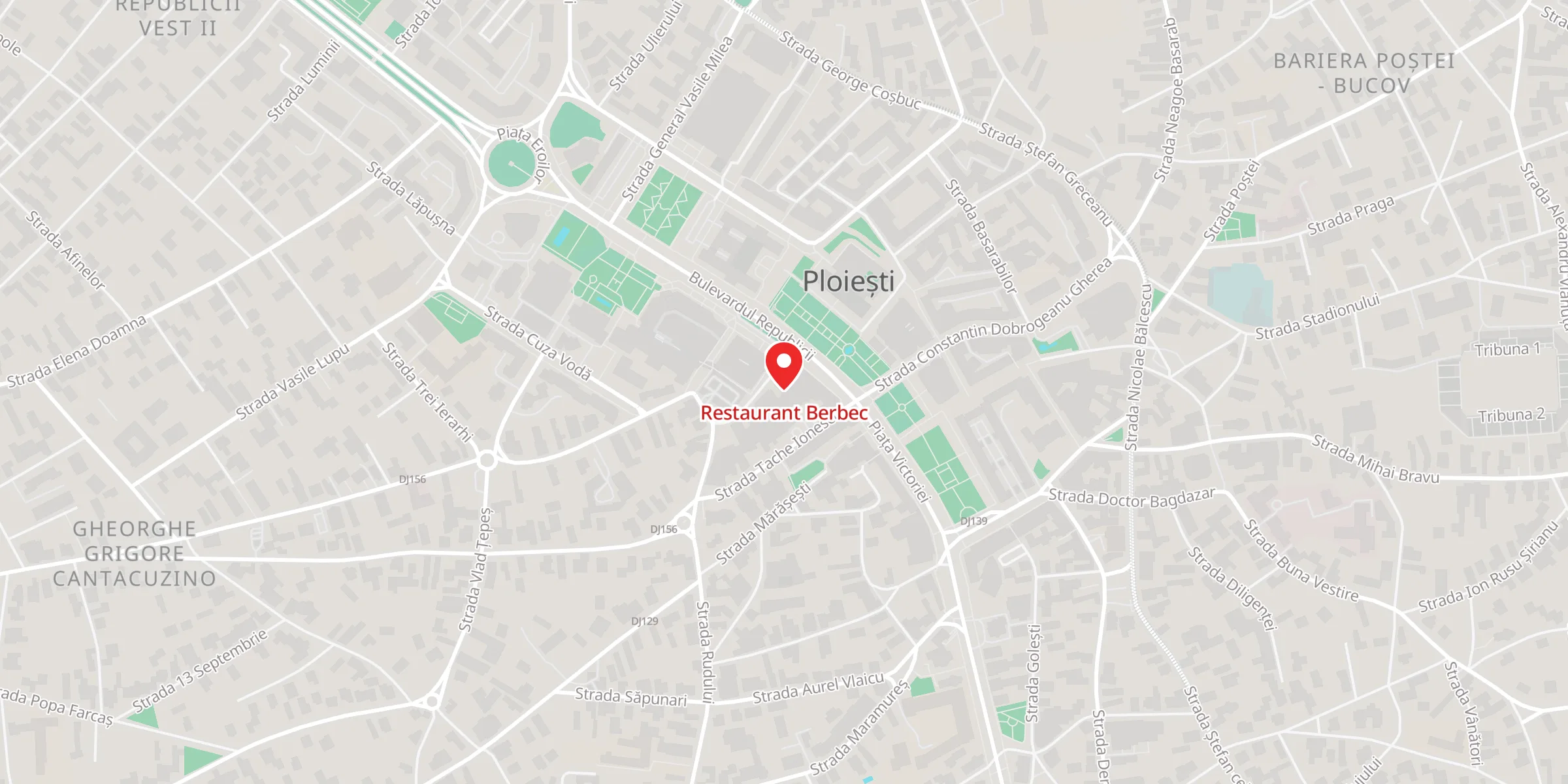 Hartă a locației Restaurant Berbec, Bdul Republicii, nr. 1, Ploiești