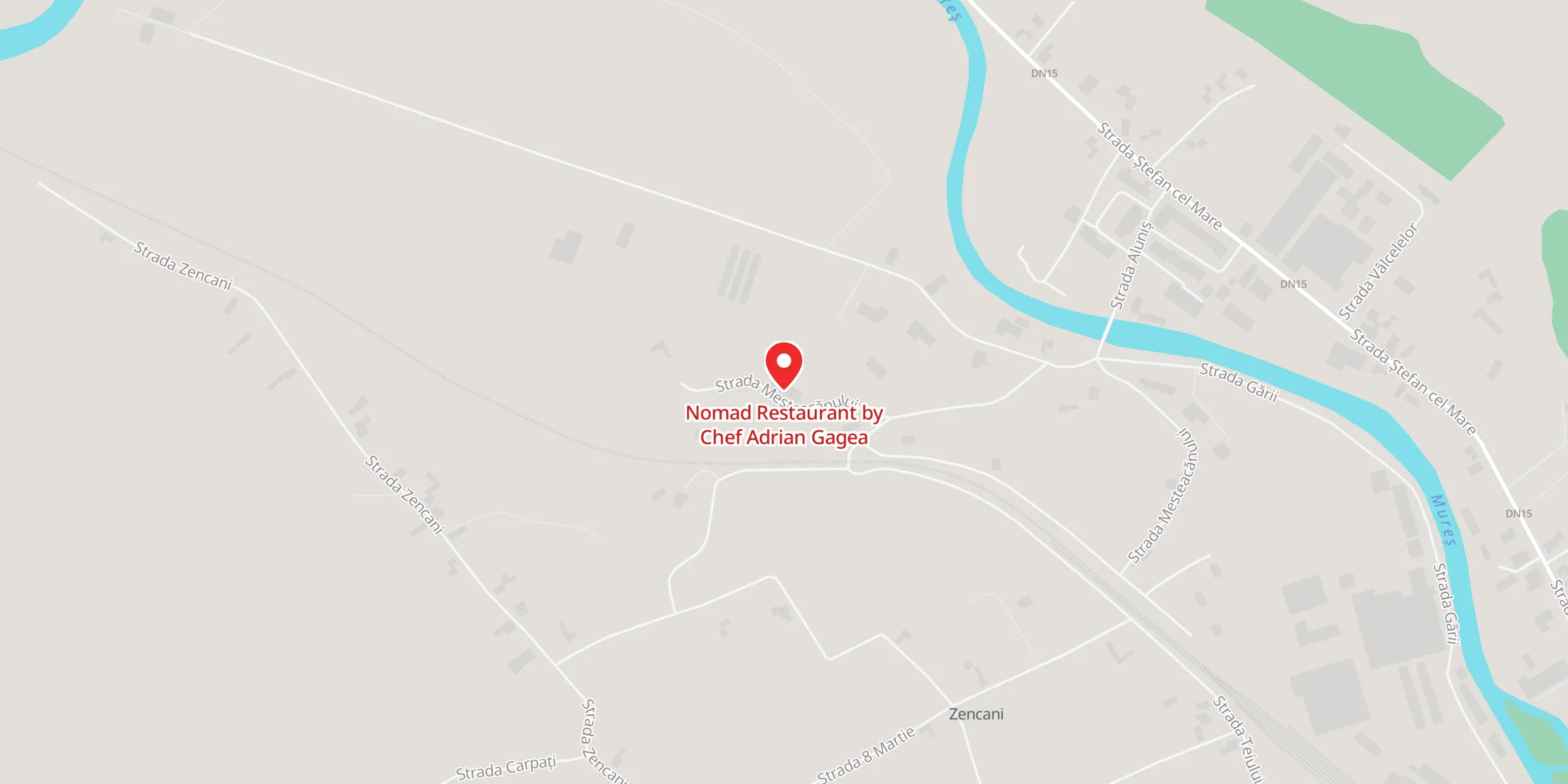 Hartă a locației Nomad Restaurant by Chef Adrian Gagea, Strada Mesteacănului nr. 5B, Toplița