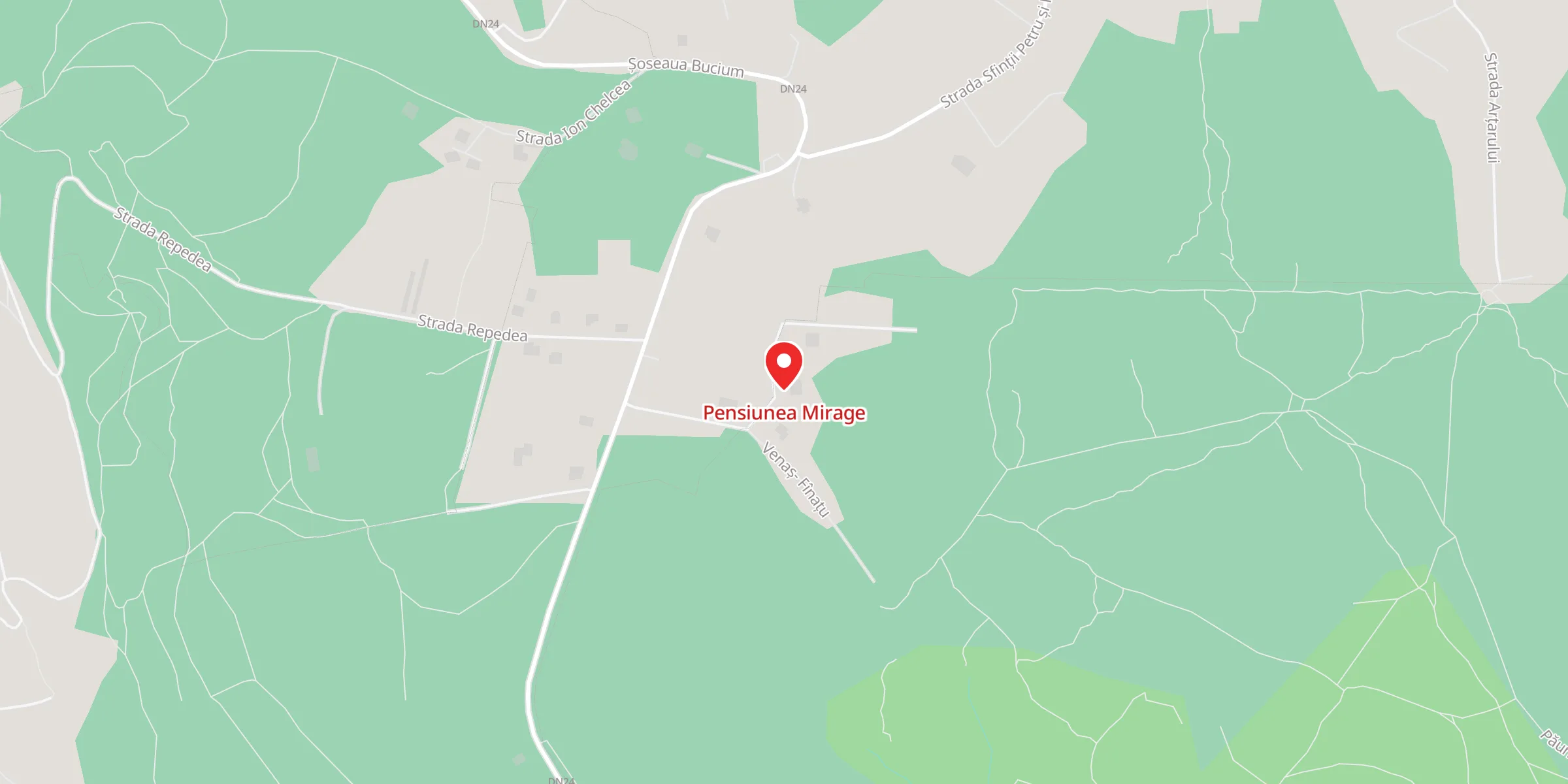 Hartă a locației Pensiunea Mirage, Sat Paun, Comuna Barnova, jud. Iasi