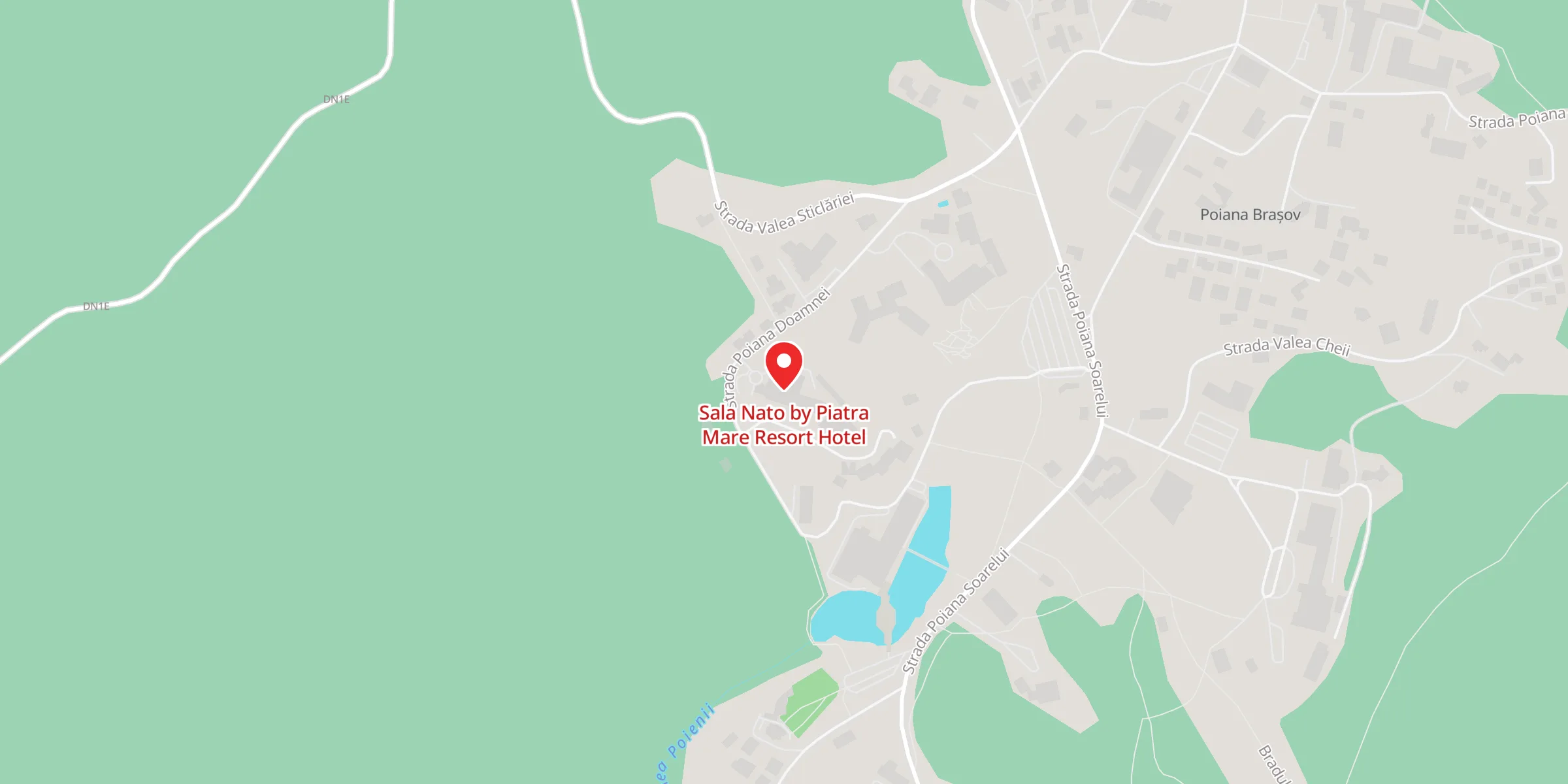 Hartă a locației Sala Nato by Piatra Mare Resort Hotel, Strada Poiana lui Neagoe 10, Poiana 500001, Poiana Brașov, Brașov