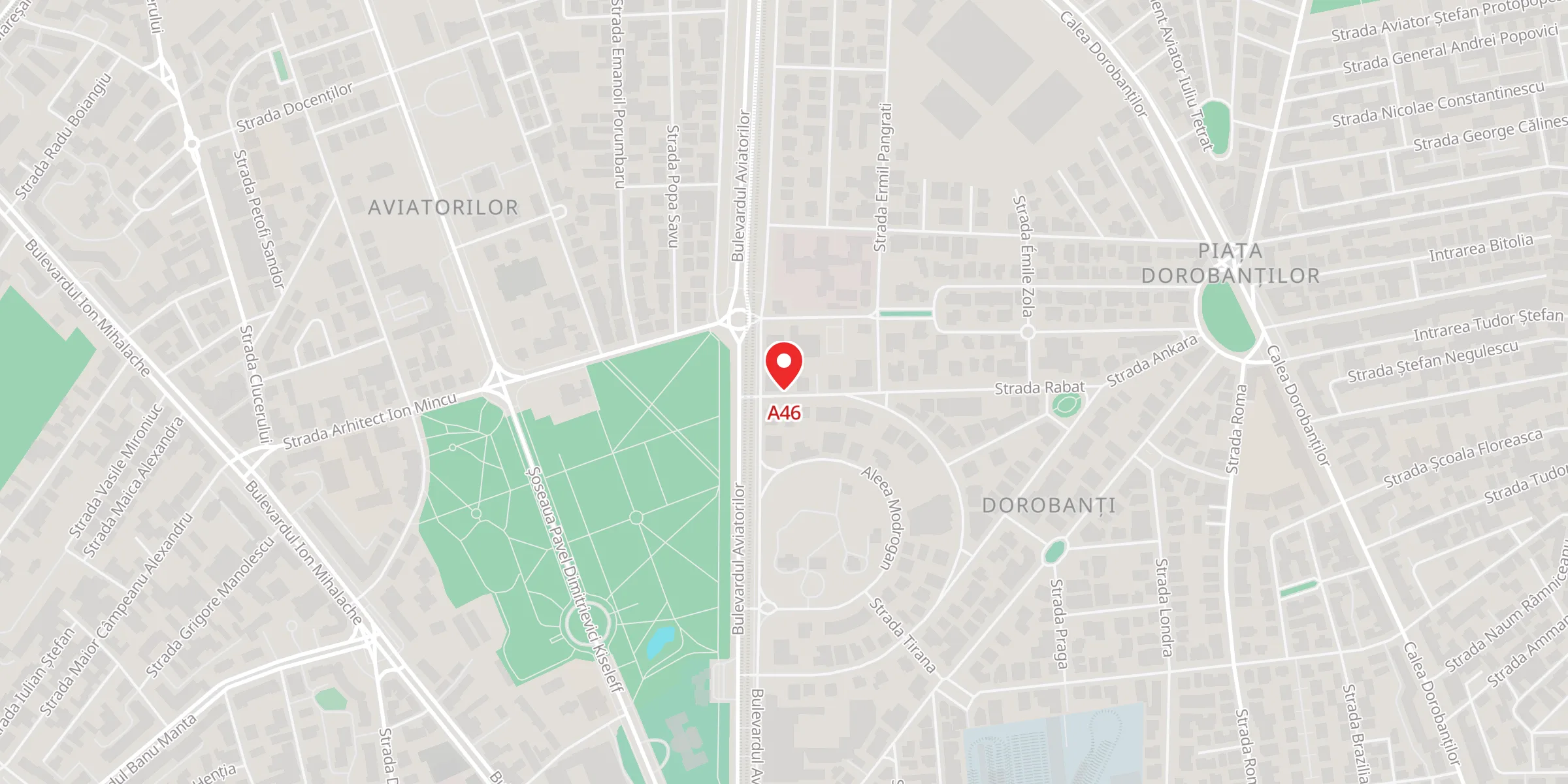 Hartă a locației A46, Aleea Alexandru 46, București