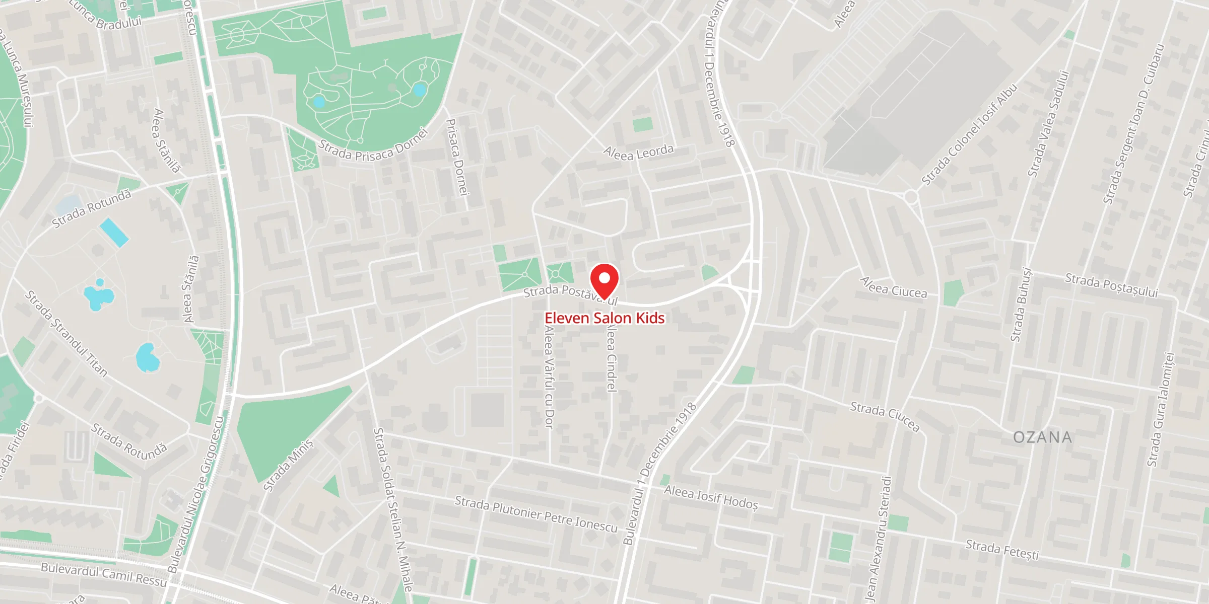 Hartă a locației Eleven Salon Kids, Strada Postăvarul 86-90, Sector 3, București