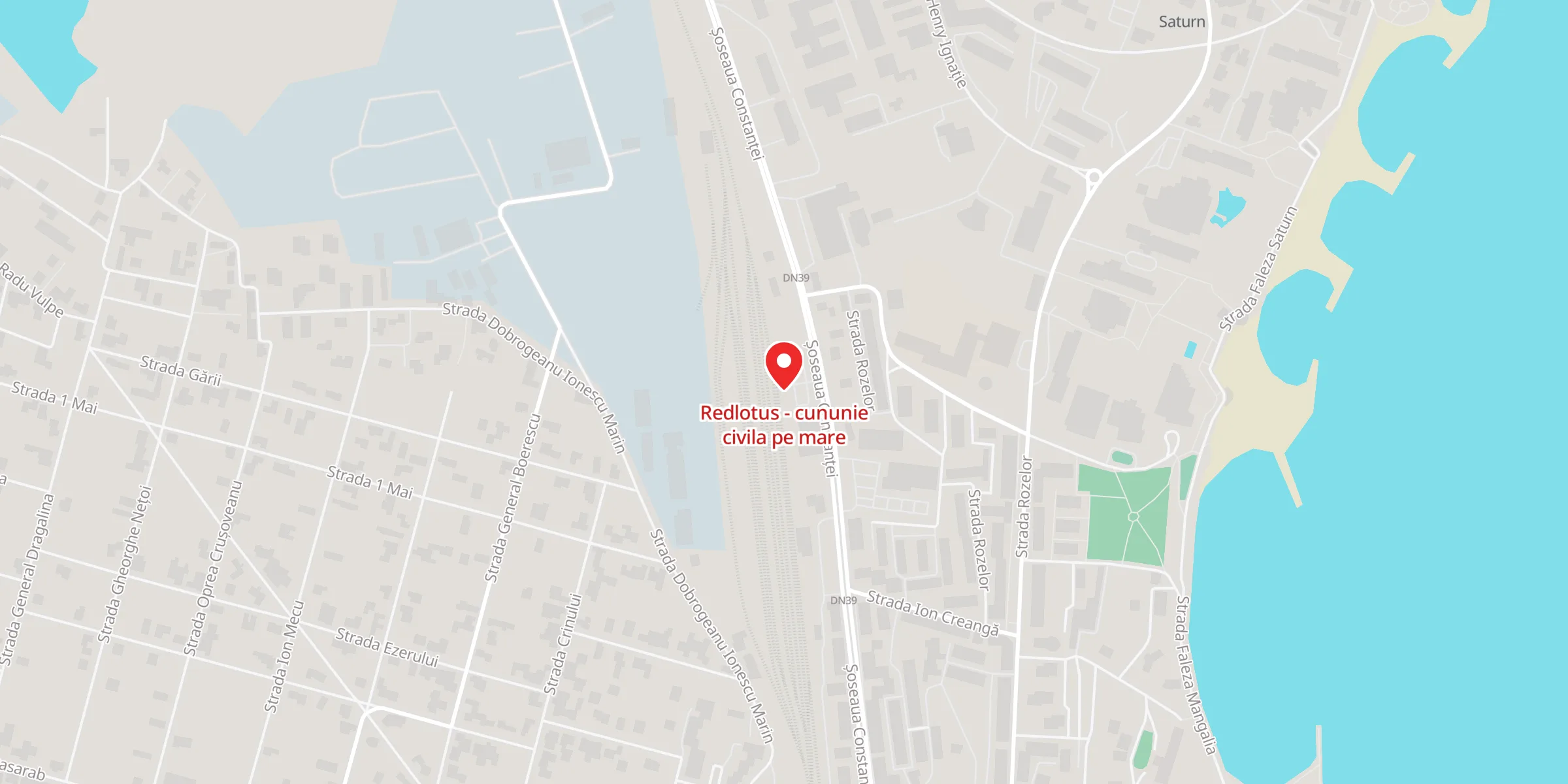 Hartă a locației Redlotus - cununie civila pe mare, Mangalia - Port Turistic