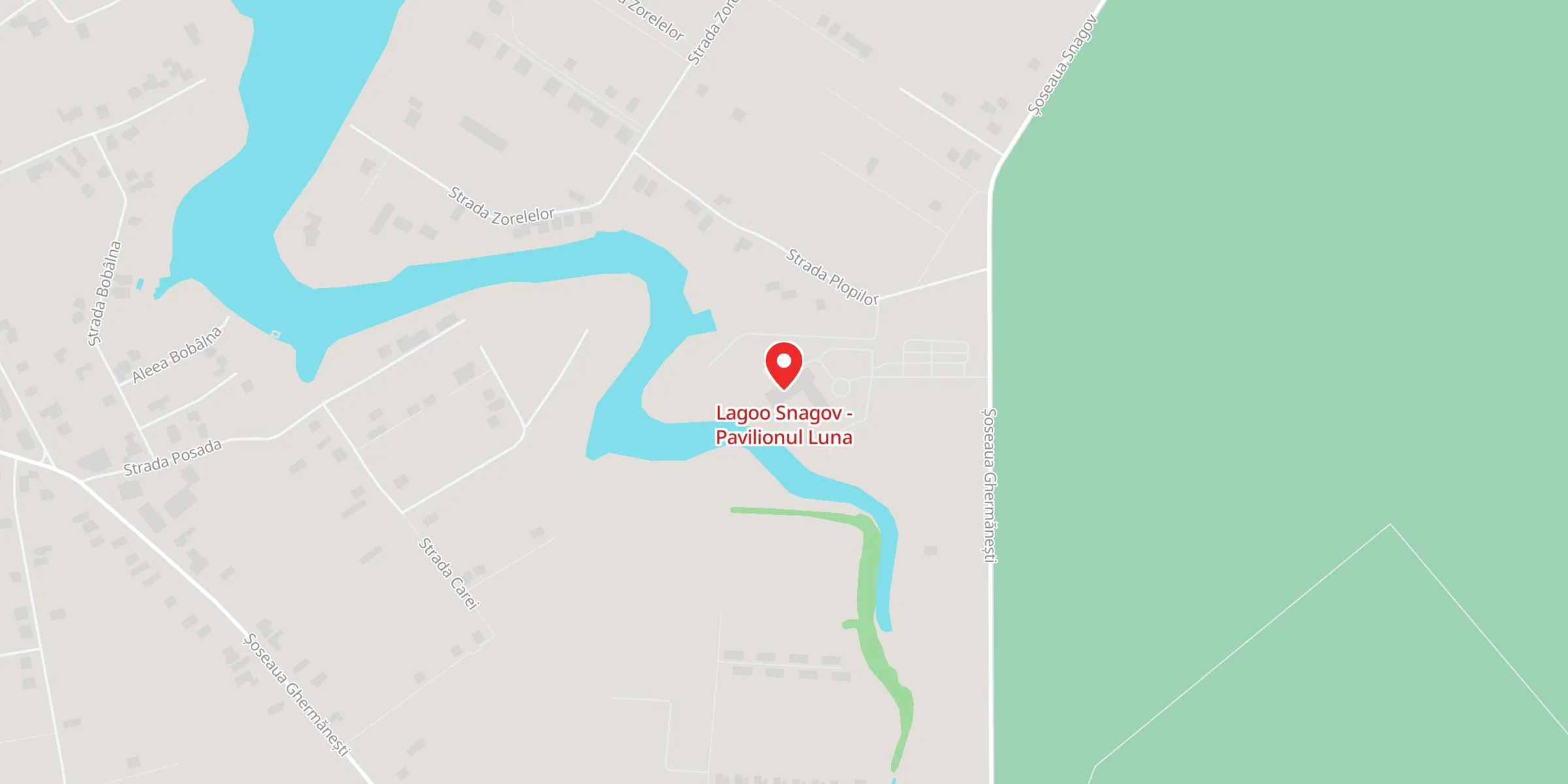 Hartă a locației Lagoo Snagov - Pavilionul Luna, Snagov, județul Ilfov