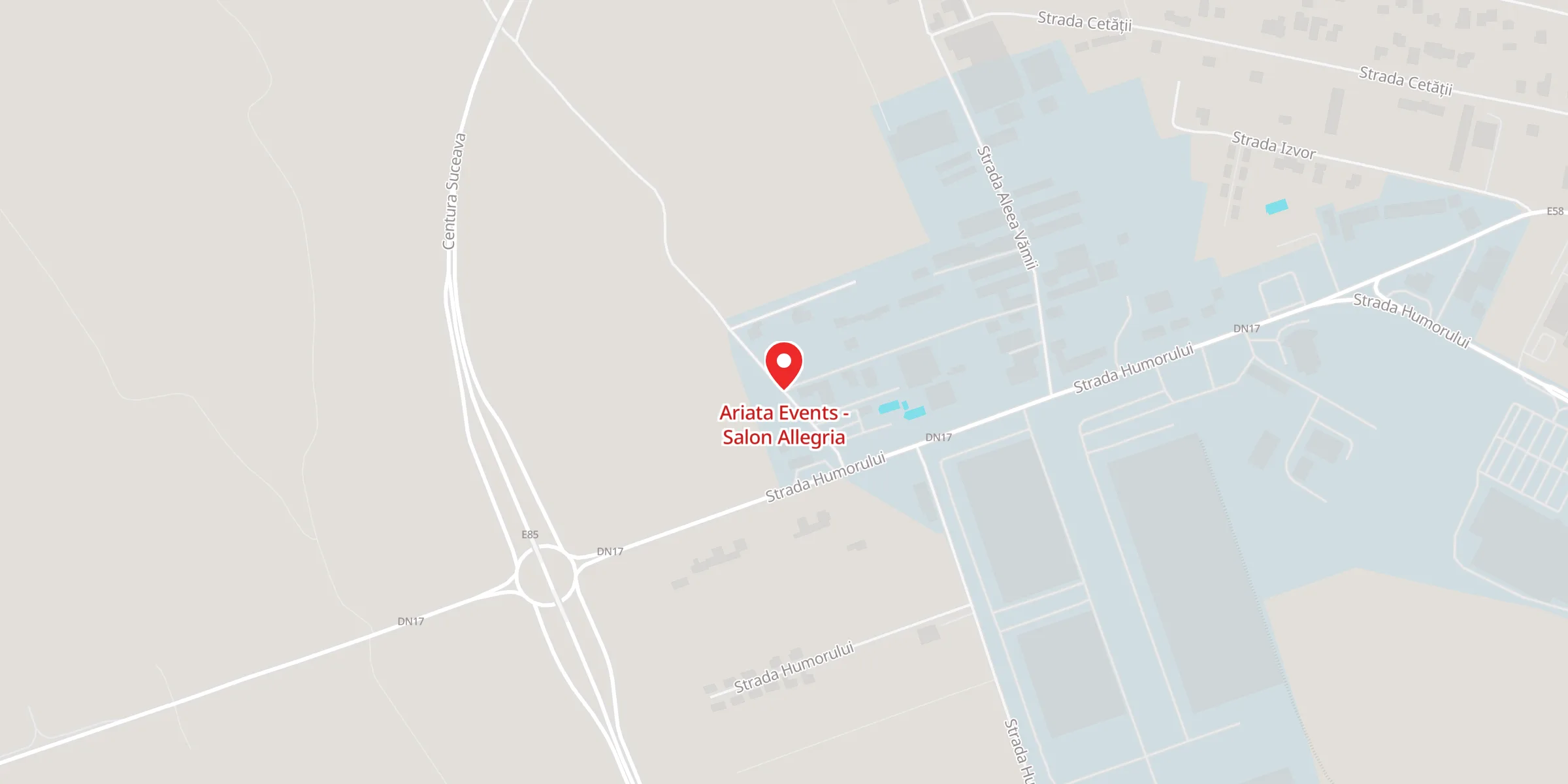 Hartă a locației Ariata Events - Salon Allegria, Strada Ilie Berari, 727525 Șcheia