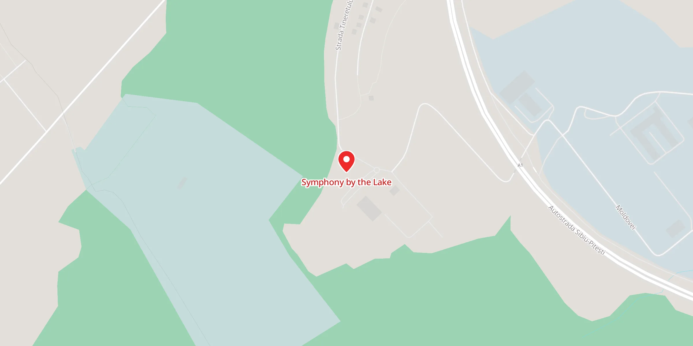 Hartă a locației Symphony by the Lake, Strada Ștefan cel Mare nr. 22, Parcul Industrial Sibiu, Șelimbăr, județul Sibiu