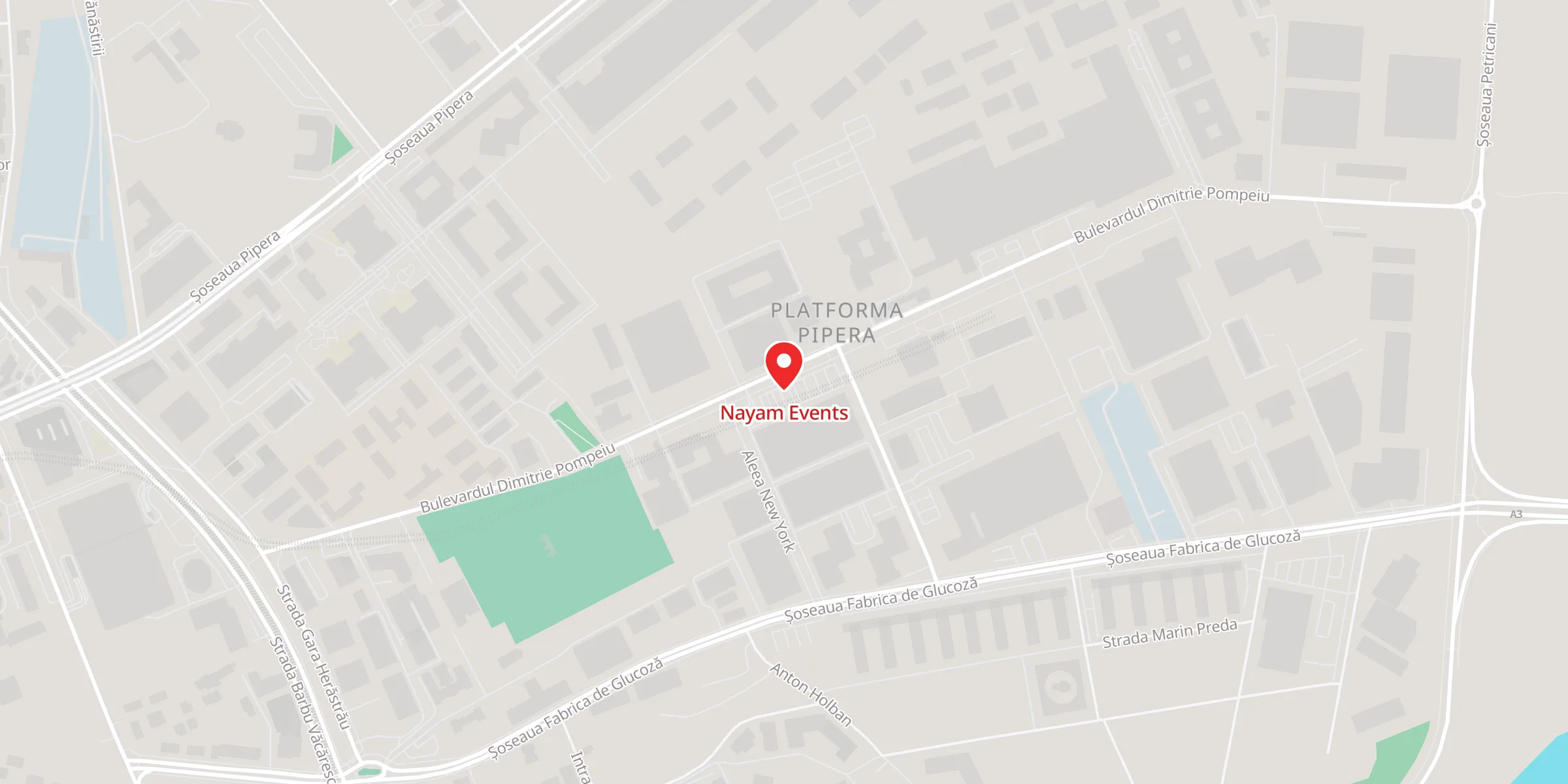 Hartă a locației Nayam Events, Bd. Dimitrie Pompeiu nr. 6C, sector 2, București